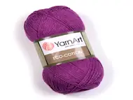 Fir textil Yarn Art Eco Cotton violet 772, pentru tricotat