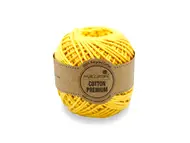 Sfoară bumbac galbenă, Maccaroni Cotton Premium, fir de 2mm grosime, 100gr