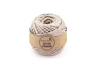 Sfoară bumbac natur, Maccaroni Cotton Premium, fir de 2mm grosime, 100gr