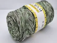 PP Macrame XL, şnur colorat, melanj in nuante de gri-verde