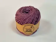 Sfoară bumbac mov, Maccaroni Cotton Premium, fir de 2mm grosime, 100gr