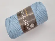 Snur din bumbac, Maccaroni Cotton Cord bleu, 3 mm grosime