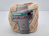 Snur catifelat crem, Maccaroni Suede, pentru tricotat si crosetat